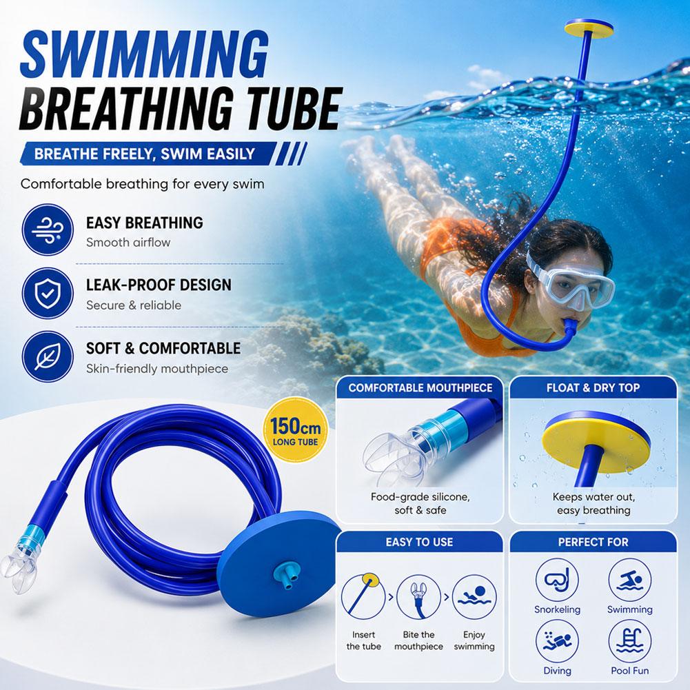 Aquatic Diving - 1Pc 3M Snorkel Breathing Tube For