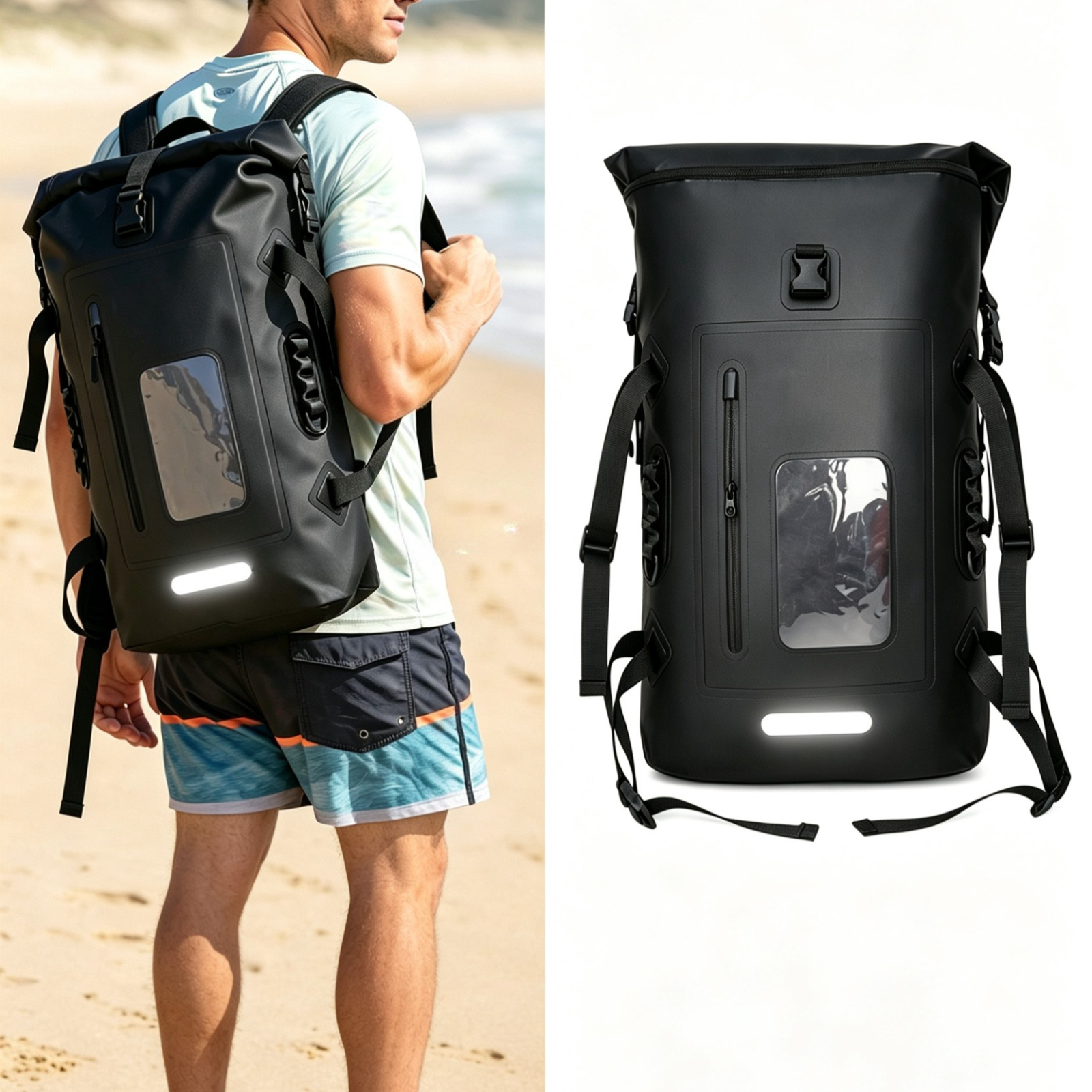Dry Bag Roll Top - 35L Waterproof Bag For Kayaking Boating