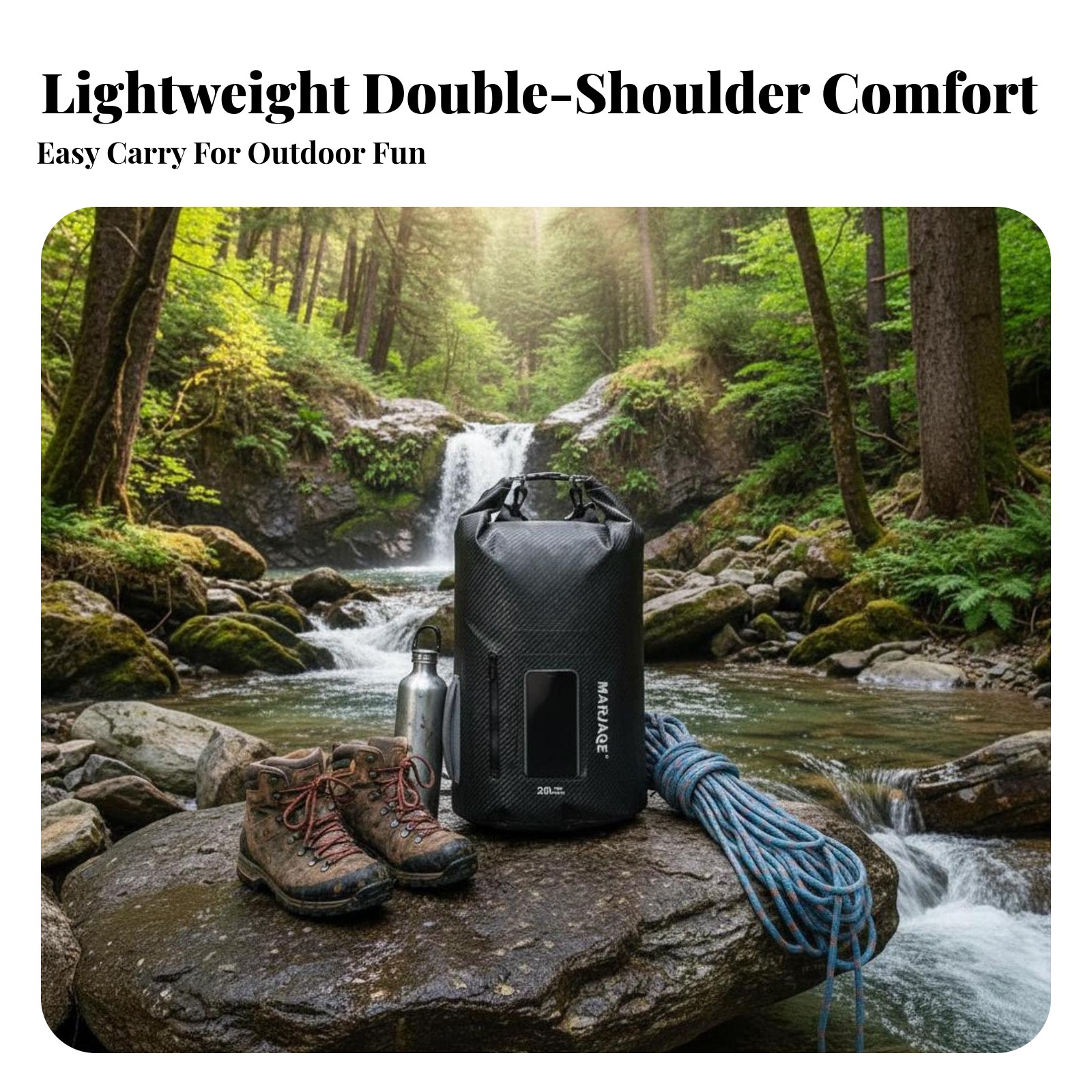 Dry Bag Roll Top - Wet Dry Separation Backpack Sturdy 500D