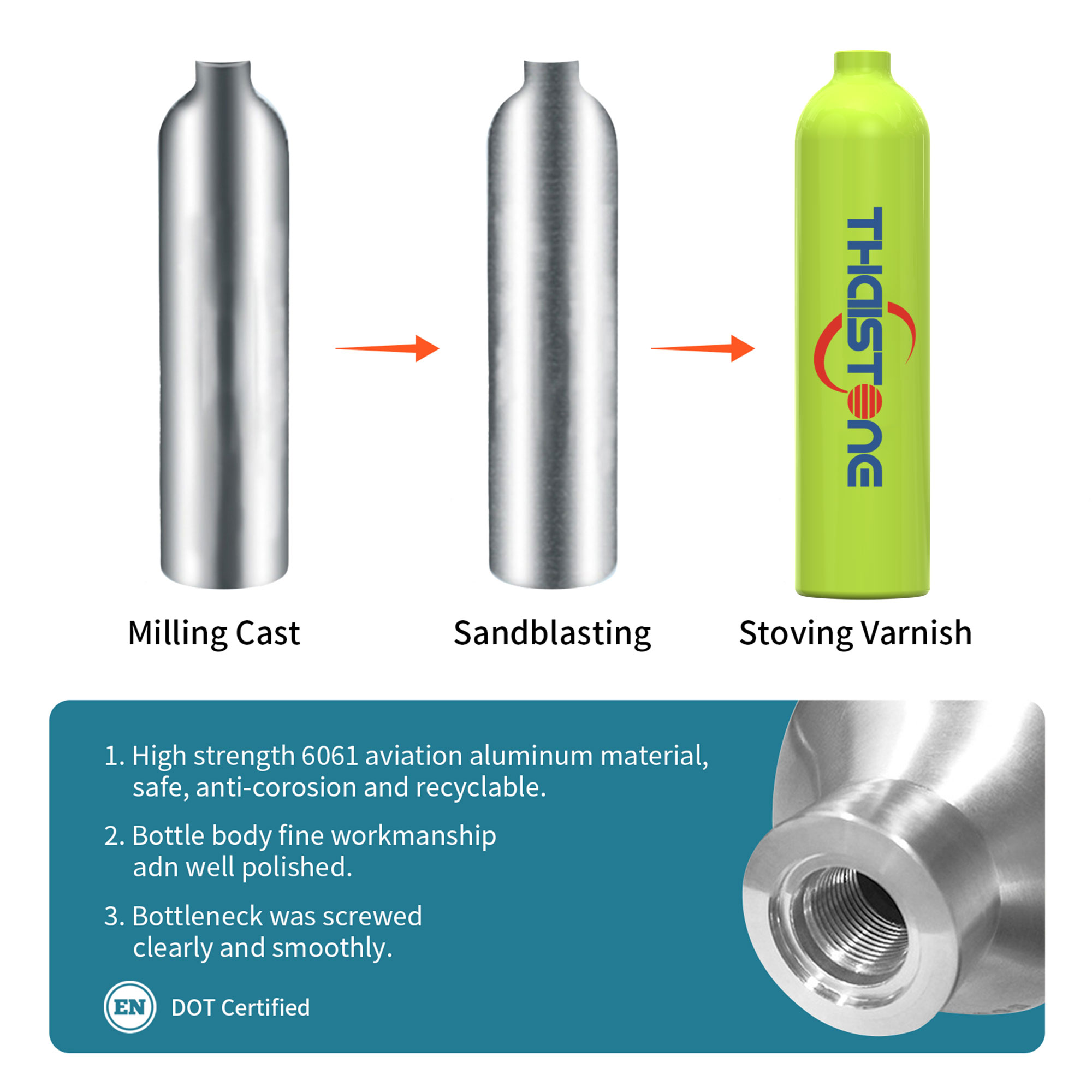 THAISTONE 1L Scuba Oxygen Tank - Aquatic Diving recensie en prijs