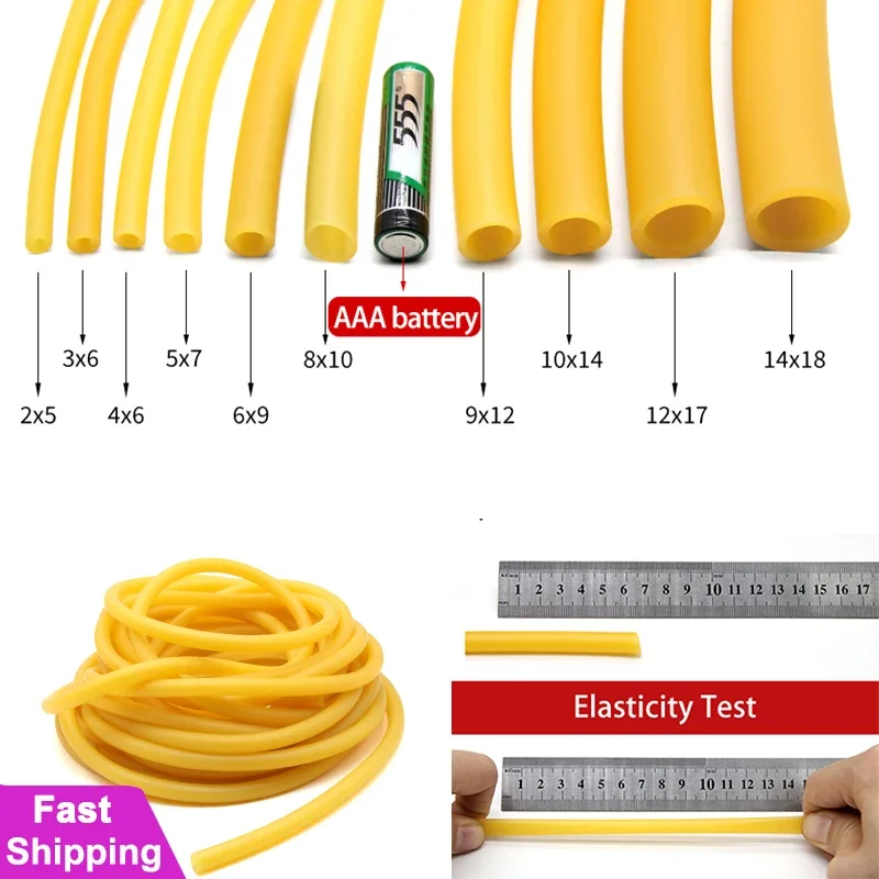 1~10m Nature Latex Rubber Hose - Speargun Rubber Band recensie en prijs